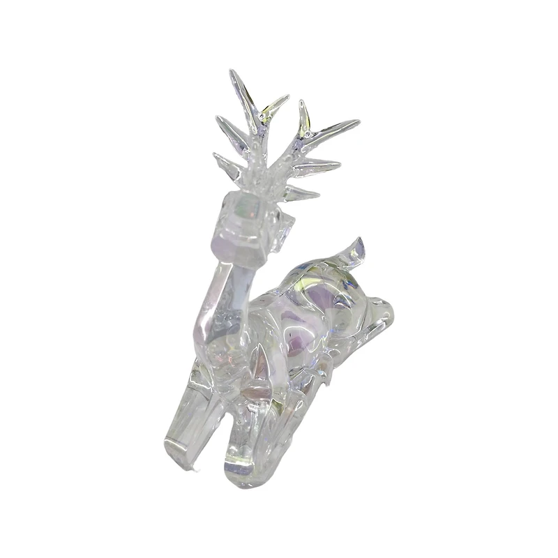 7.25" Clear Acrylic Sitting Reindeer Tabletop Décor by Ashland®