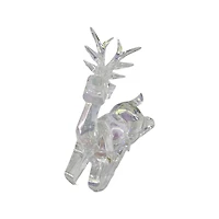 7.25" Clear Acrylic Sitting Reindeer Tabletop Décor by Ashland®