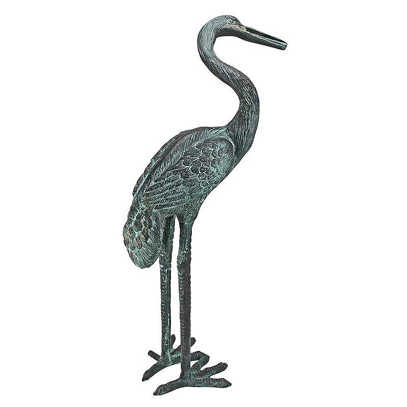 Design Toscano Medium Bronze Curved Neck Crane