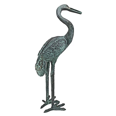 Design Toscano Medium Bronze Curved Neck Crane
