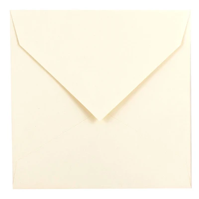 JAM Paper 7.5" x 7.5" Natural White Square Invitation Euro Flap Envelopes, 25ct.