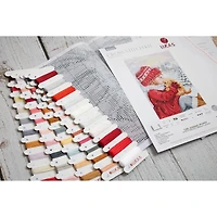 Luca-S Girl Kissing Puppy Counted Cross Stitch Kit