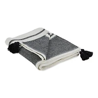 DII® Black & Mineral 2-Tone Chevron Stripe Throw