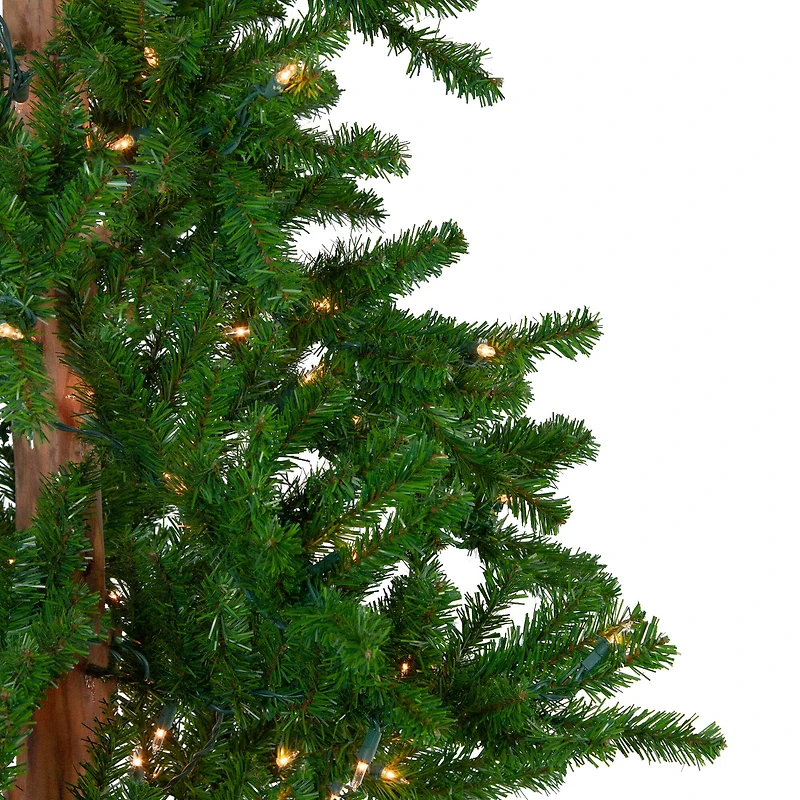4ft., 5ft., & 6ft. Pre-Lit Slim Alpine Artificial Christmas Tree Set, Clear Lights