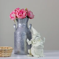 9.5" Gnome Leaping Over a Frog Outdoor Garden Statue