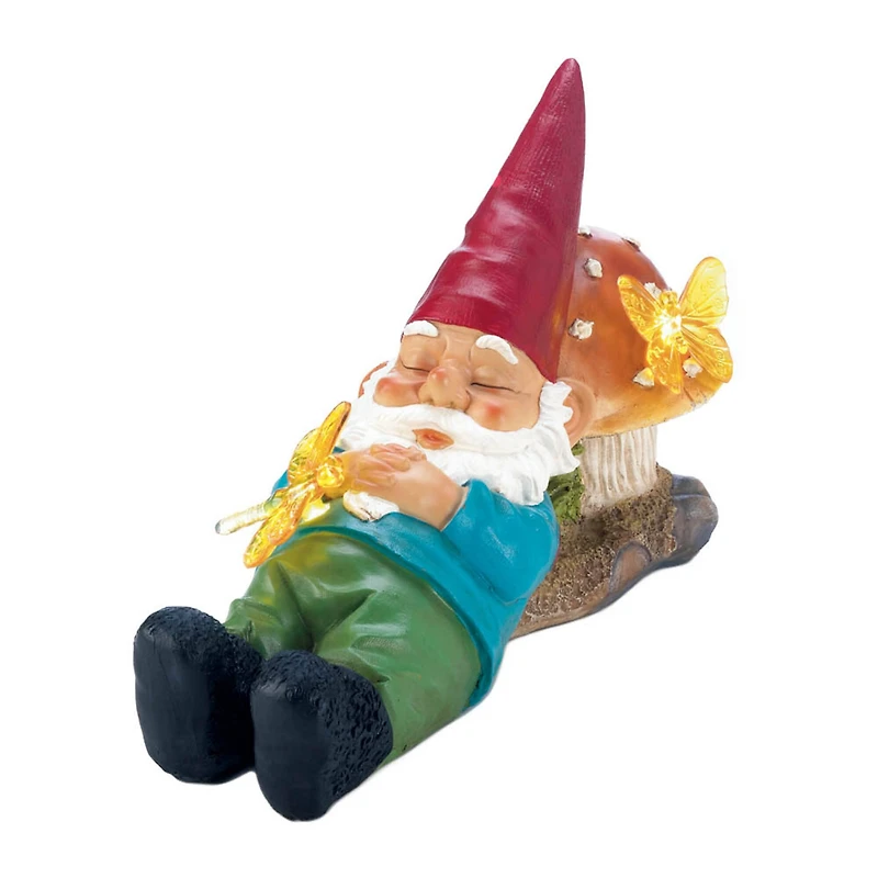 8" Solar-Powered Sleepy Gnome