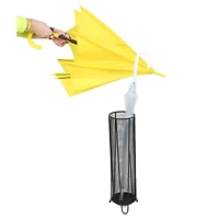 Mind Reader Black Round Metal Mesh Umbrella Stand