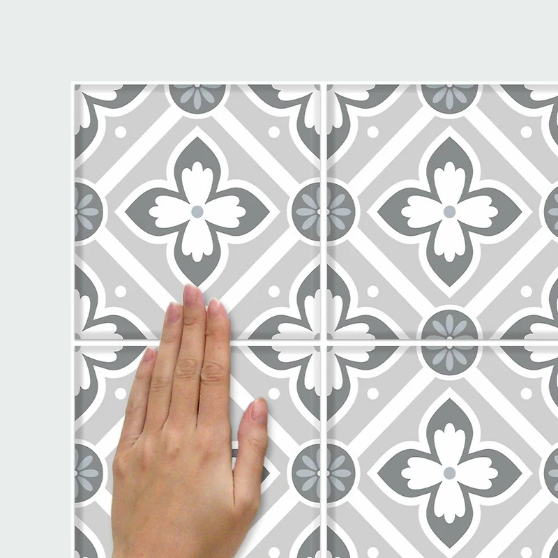 RoomMates Galway Gray Tile Backsplash Peel & Stick Giant Decals