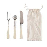 Hello Honey® White Handled Stainless Steel Appetizer Utensil Set