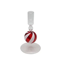 Glass Peppermint Candy Narrow Taper Holder by Ashland®