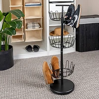 Household Essentials 38" Matte Black 3-Tier Shoe Storage Tree