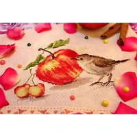 Alisa Bird And An Apple Cross Stitch Kit