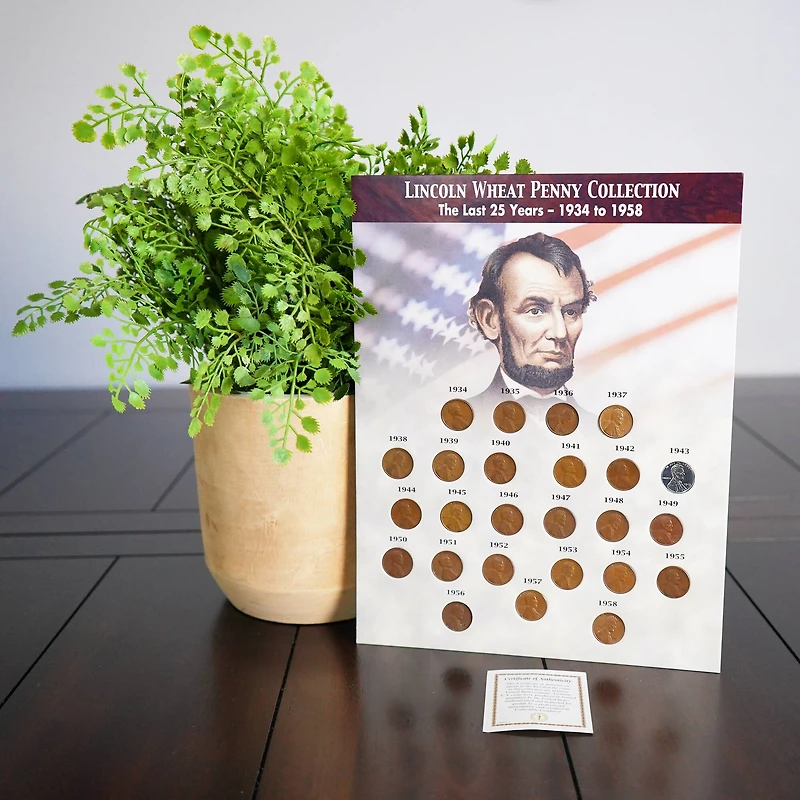 The Last 25 Years of Lincoln Wheat Penny Collection (1934-1958)