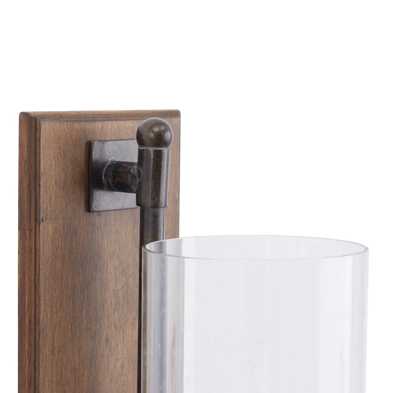 Brown Fir Farmhouse Wall Sconce, 16" x 5"