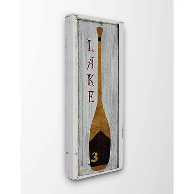 Stupell Industries Rustic Gray Boat Oar Canvas Wall Art