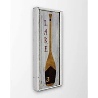 Stupell Industries Rustic Gray Boat Oar Canvas Wall Art