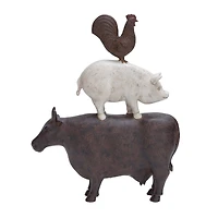 14" Brown Farmhouse Animal Sculpture