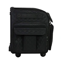 Everything Mary XL Black Quilted Deluxe Rolling Sewing Machine Case