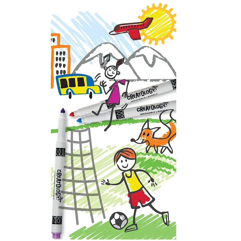 Round Tip Washable Markers by Creatology™
