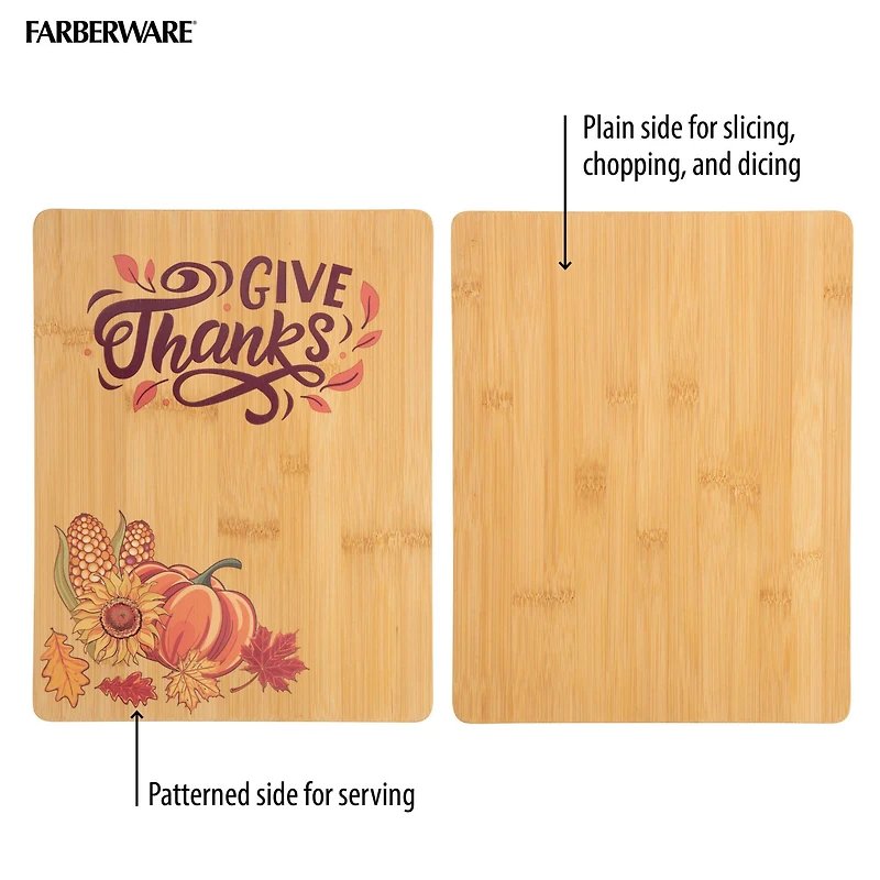 Farberware Give Thanks Bamboo Cutting Board