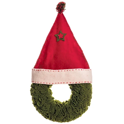 12.9" Santa Hat Christmas Wreath