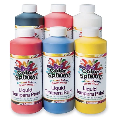 Color Splash!® 6 Color Liquid Tempera Paint Set