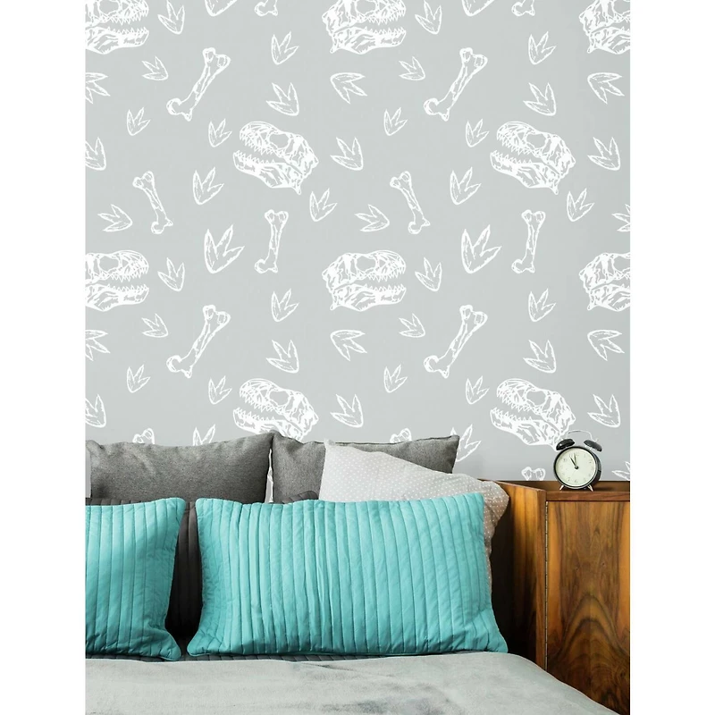 RoomMates Dinosaur Bones Peel & Stick Wallpaper