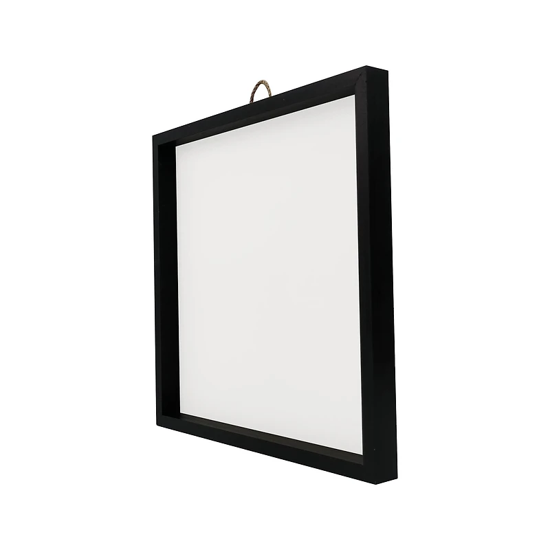 12" x 12" White Plaque with Black Wood Frame by Make Market®