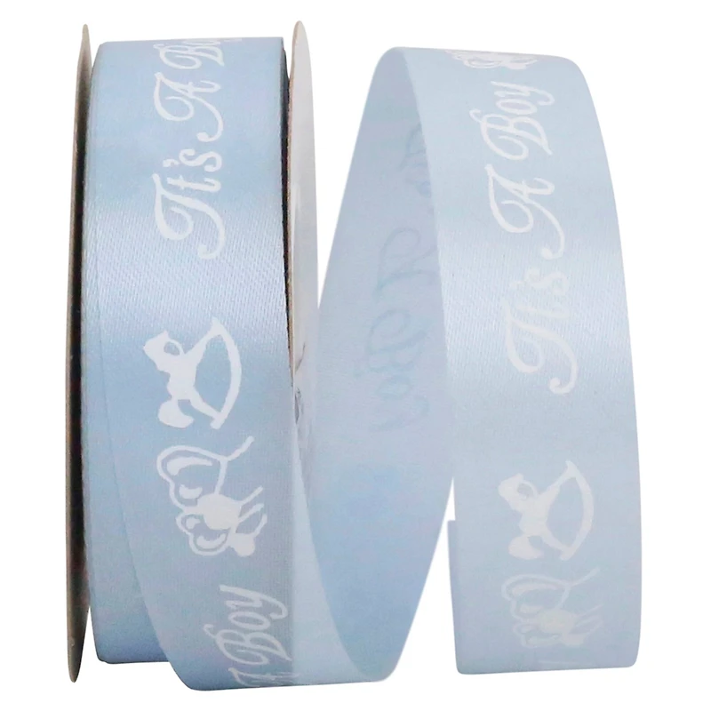 JAM Paper 7/8" x 25yd. It's a Boy Ribbon