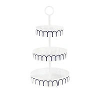 White Iron Farmhouse 3 Tier Tray Cupcake Stand