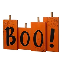 Glitzhome® 20" Halloween Wooden Boo Standing Décor