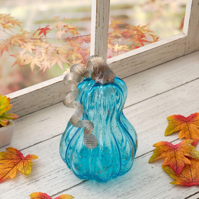 Glitzhome® Glass Gourd, Blue