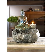 10.5" Buddha LED Tabletop Fountain