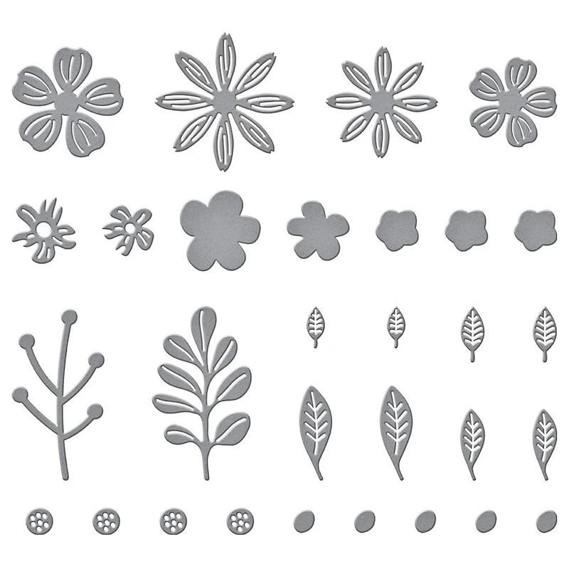 Spellbinders® Mini Blooms & Sprigs Etched Die Set