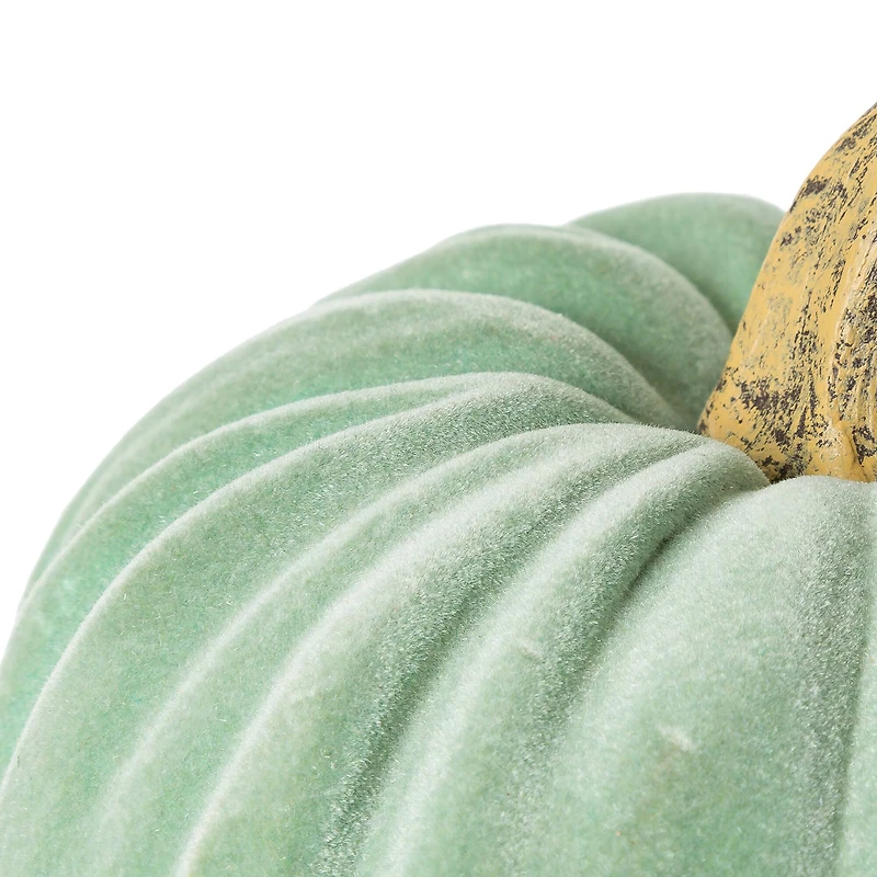 Glitzhome® Mint Green Velvet Pumpkins Set