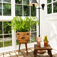 27in. UV Resistant Artificial Boston Fern Plant with Real Touch Leaves (Indoor/Outdoor)