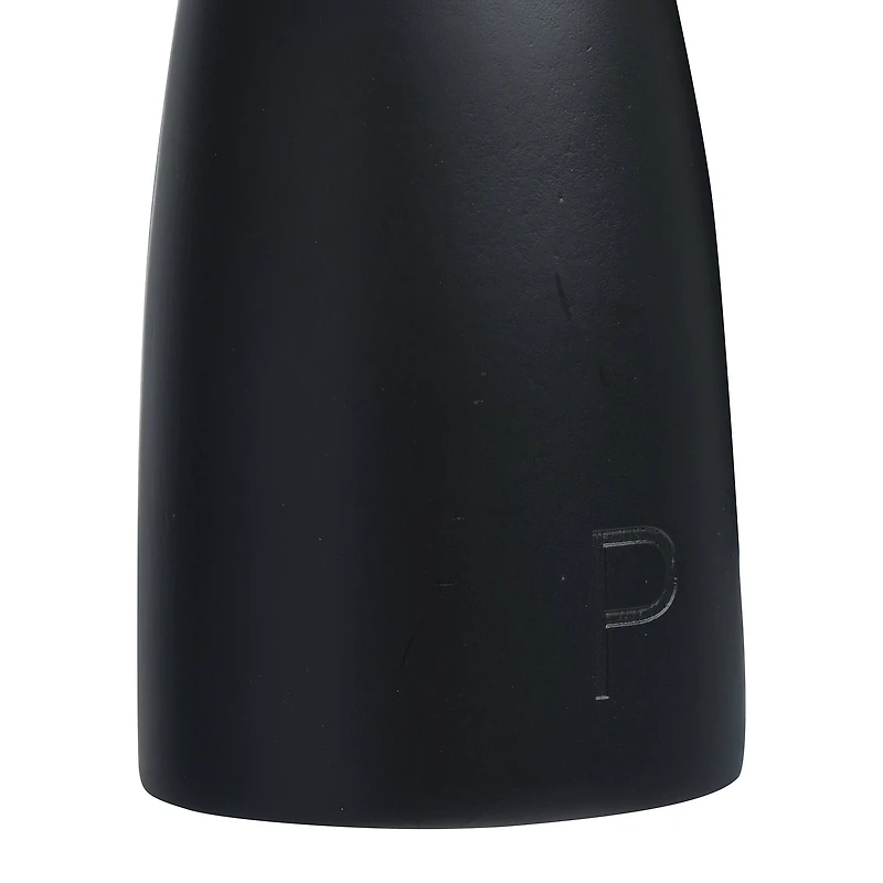 Hello Honey® Black Rubber Wood Salt & Pepper Mill with Leather Handle, 2ct.