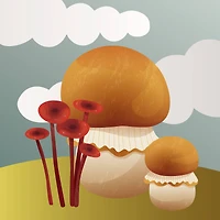 4" x 4" Mushrooms Canvas Painting Kit by Craft Smith®