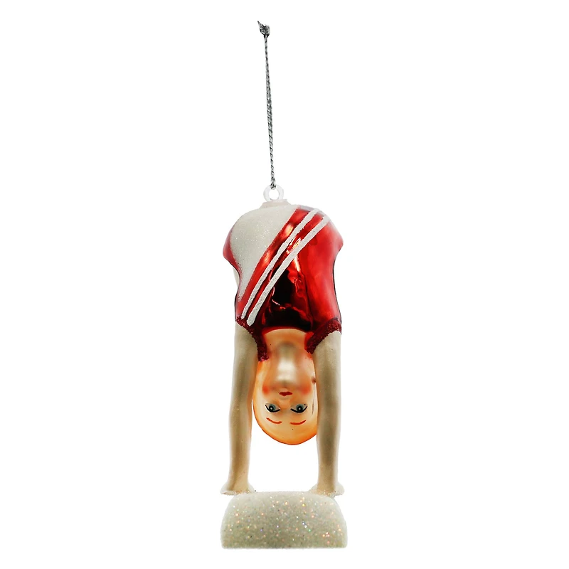 4" Gymnastics Girl Glass Ornament by Ashland®