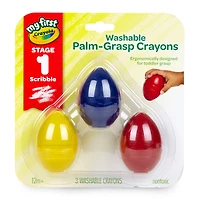3 Packs: 3 ct. (9) My First Crayola® Washable Palm-Grasp Crayons