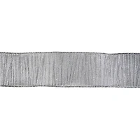 2.5" x 20ft. Silver Metallic Crinkle Wired Ribbon by Celebrate It®