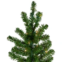 7.5ft. Pre-Lit Medium Canadian Pine Artificial Christmas Wall Tree, Clear Lights