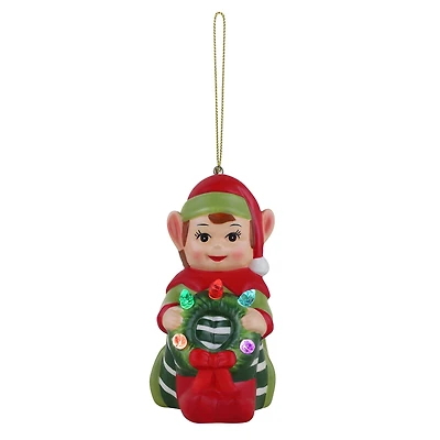 Mr. Christmas Nostalgic Ceramic Elf Ornament