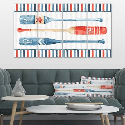 Designart - Watercolor Nautical paddles
