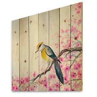 Designart - Beautiful Bird On Flowering Branch