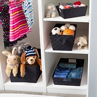 Simplify Black Large Storage Shelf Tote Set