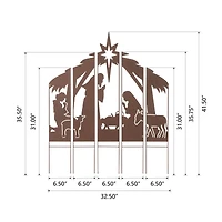 Glitzhome® 41.5'' Metal Nativity Combo Yardstake