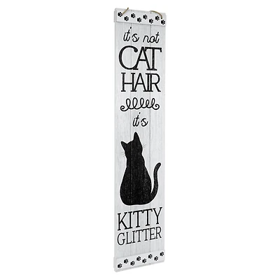 American Art Décor™ 47.25" Glitter Must Love Cats Double-Sided Hanging & Leaning Wall Sign