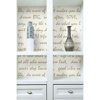 RoomMates Gold Dream Big Script Peel & Stick Wallpaper