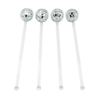 Silver Disco Ball Drink Stirrers, 4ct. by Ashland®